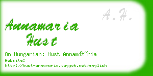 annamaria hust business card